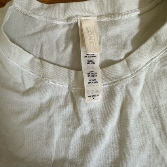 skims cotton jersey tshirt bodysuit in off white - Picture 3 of 3